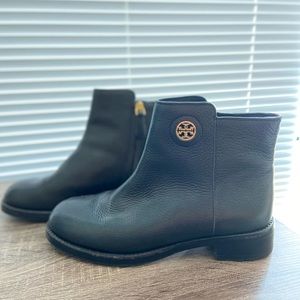 Tory Burch Black Leather Ankle Boots